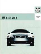 2004 VOLVO S60 R | V70 R BROCHURE ENGELS, Nieuw, Author, Volvo