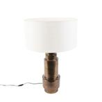 Art deco tafellamp met kap wit 50 cm - Bruut, Huis en Inrichting, Lampen | Tafellampen, Verzenden, Nieuw, Art Deco