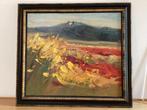 Bruno Tinucci (1947) - Paesaggio toscano con campo di fiori