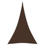 vidaXL Zonnescherm driehoekig 4x5x5 m oxford stof bruin, Tuin en Terras, Nieuw, Verzenden