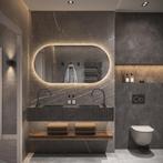 HIPP Design Phantom Ovaal Rechte LED spiegel - 120 x 70 cm -, Ophalen of Verzenden, Nieuw