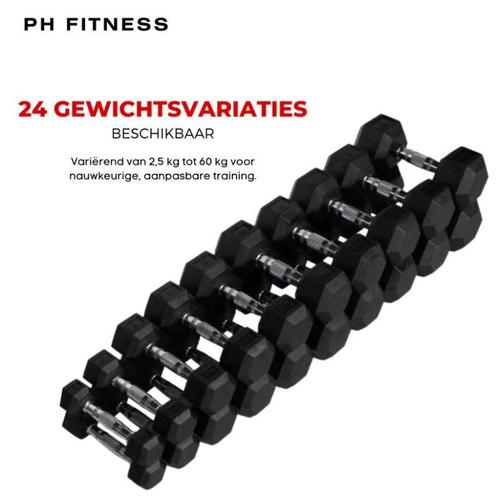 Hexagon Dumbbell Voordeelsets | Premium Kwaliteit, Sport en Fitness, Fitnessmaterialen, Armen, Benen, Borst, Buik, Rug, Nieuw