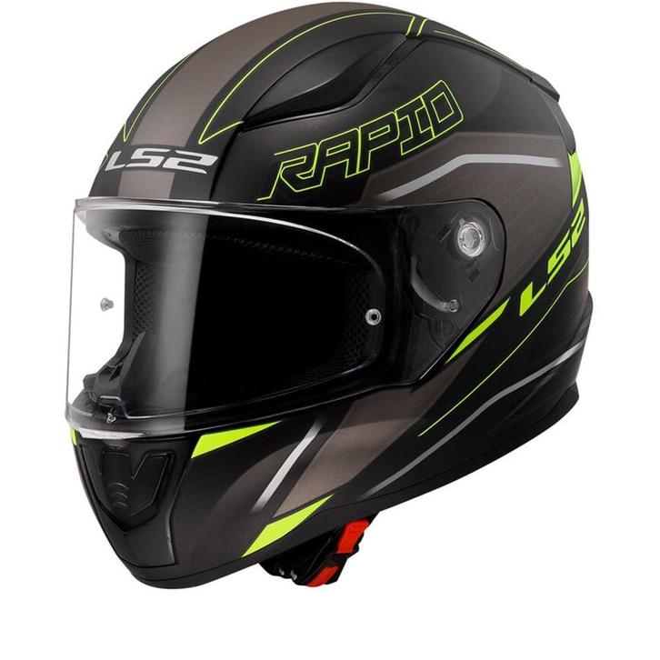 LS2 FF353 Rapid II Rokku M.Zwart H-V Geel 06 Integraalhelm, Motoren, Kleding | Motorhelmen, 3XL of groter, Nieuw met kaartje, Overige merken