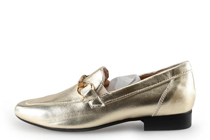 Linea Zeta Instappers in maat 37 Goud | 10% korting, Kleding | Dames, Schoenen, Overige kleuren, Gedragen, Instappers, Verzenden