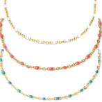 Retro kettingen set van 3 goud - stainless steel, Sieraden, Tassen en Uiterlijk, Kettingen, Verzenden, Nieuw, Zilver