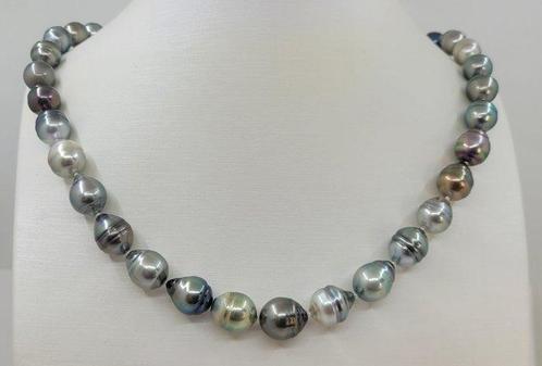 Halsketting Multi Tahitiaanse parels - 8,2x11,3mm - Zilveren, Sieraden, Tassen en Uiterlijk, Kettingen