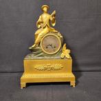 Tafelklok - Antiek - Verguld brons, Gepatineerd brons -, Antiek en Kunst, Antiek | Klokken