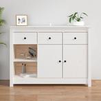 vidaXL Dressoir 100x35x74 cm massief grenenhout wit, Huis en Inrichting, 100 tot 150 cm, Verzenden, Nieuw, Grenenhout