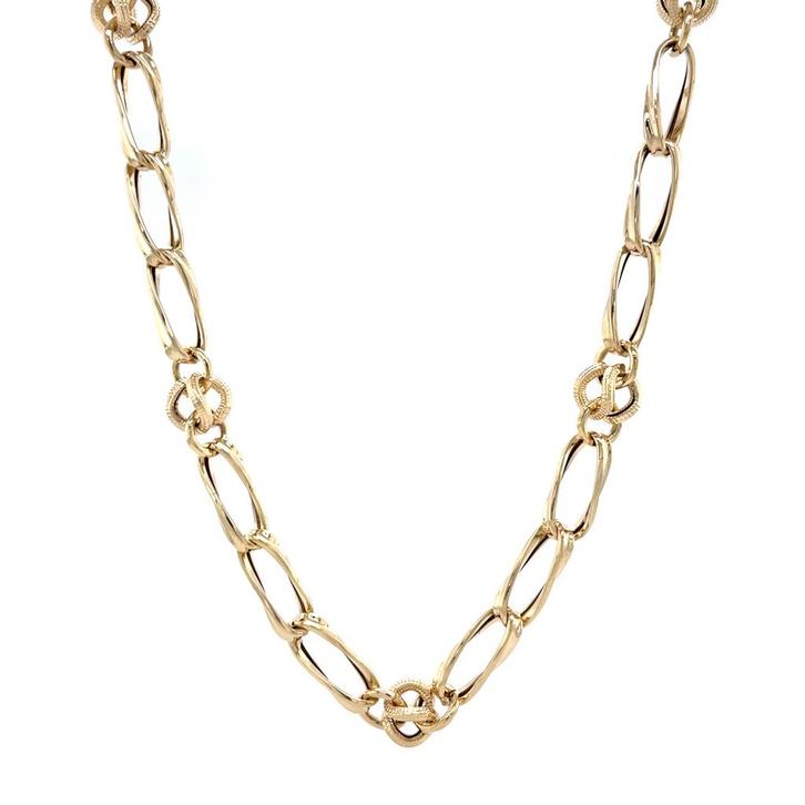 Gouden vintage fantasie collier 14 kt, Sieraden, Tassen en Uiterlijk, Kettingen, Nieuw, Ophalen of Verzenden