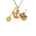 Gouden motor hanger 14 krt, Sieraden, Tassen en Uiterlijk, Ophalen of Verzenden, Nieuw