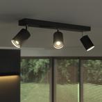LED opbouw plafond spot drie dubbel zwart 3 x GU10 fitting
