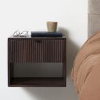 *WOONWINKEL* Hangend Nachtkastje Walnoot, Huis en Inrichting, Slaapkamer | Nachtkastjes, Verzenden, Nieuw