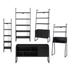 5-delige meubelset Storfjord bureau staand rek TV meubel ope, Verzenden, Nieuw