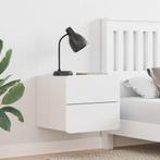 vidaXL Nachtkastje 2 pcs Wit 39 x 34 x 33 cm Massief, Minder dan 45 cm, Verzenden, Nieuw, Minder dan 55 cm