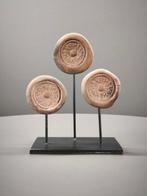 Sunga-dynastie Terracotta Drie Shunga-votieve medailles -
