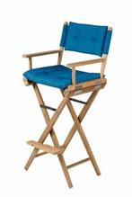 Teak regisseursstoel I hoog Forza blauw ongeolied, Watersport en Boten, Verzenden, Nieuw