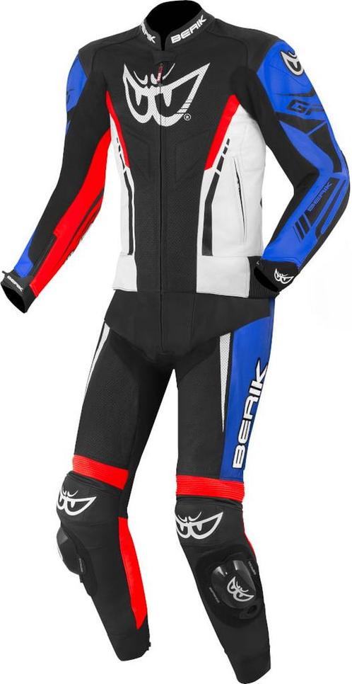Berik Monza Zwart Wit Rood Blauw 2-Delig Motorpak, Motoren, Kleding | Motorkleding, Heren, Nieuw met kaartje, Combipak, Verzenden