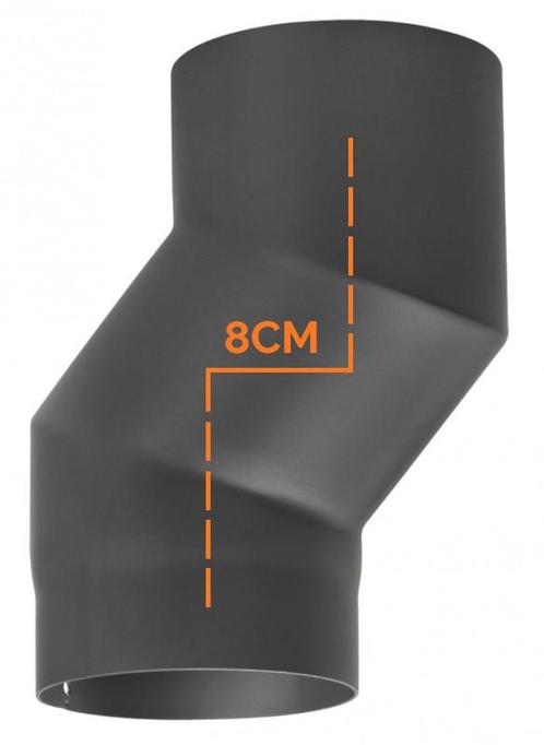Kachelpijp enkelwandig versleping van 8cm Ø125mm, Huis en Inrichting, Kachels, Vrijstaand, Nieuw, Hout, Ophalen of Verzenden