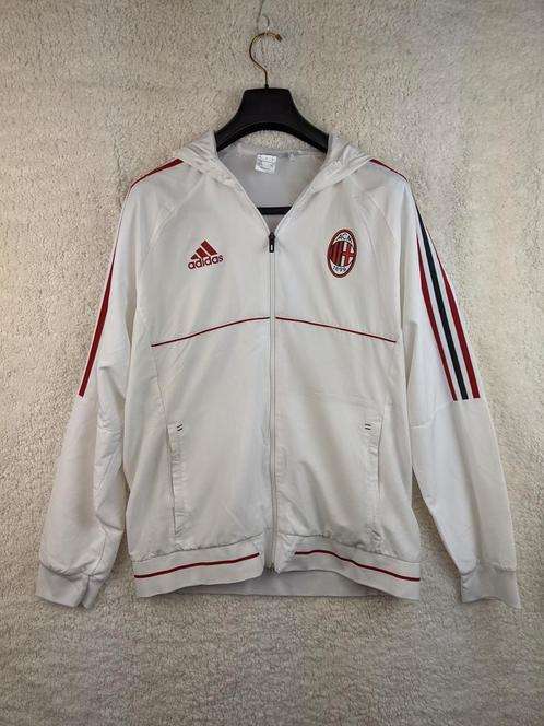 Adidas AC Milan white hooded jacket, Kleding | Heren, Jassen | Winter, Nieuw, Verzenden