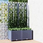 vidaXL Plantenbak met latwerk 80x40x136 cm polypropeen, Kunststof, Verzenden, Nieuw, 60 tot 100 cm