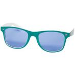 Petrolblauwe feestbril met blauwe glazen - Feestbrillen
