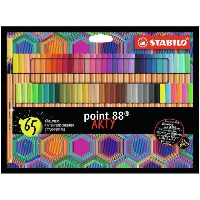 Fineliner STABILO point 88/65 Arty fijn assorti set à 65 stu, Diversen, Schrijfwaren, Ophalen of Verzenden