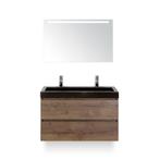 Maxx XL Badmeubelset 100 cm - Tabacco - Wastafel Lucca 2, Ophalen of Verzenden, Nieuw