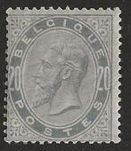 België 1883 - 20c Parelgrijs - Leopold II - met CERTIFICAAT, Gestempeld