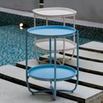 Tuintafel Sandefjord bijzettafel rond metaal 57,5xØ40 cm hem, Huis en Inrichting, Tafels | Bijzettafels, Verzenden, Nieuw