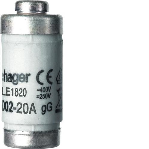 Hager D02 Smeltveiligheid 20A 400V Met Indicator - LE1820 [5, Doe-het-zelf en Verbouw, Elektra en Kabels, Overige typen, Nieuw
