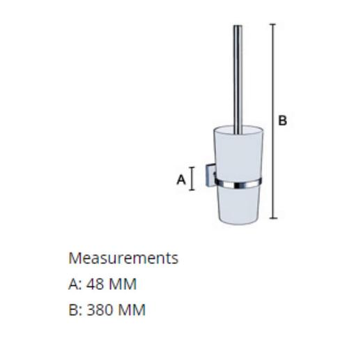 Toiletborstel met Wandhouder Smedbo House Porselein Glas Mat, Doe-het-zelf en Verbouw, Sanitair, Ophalen of Verzenden