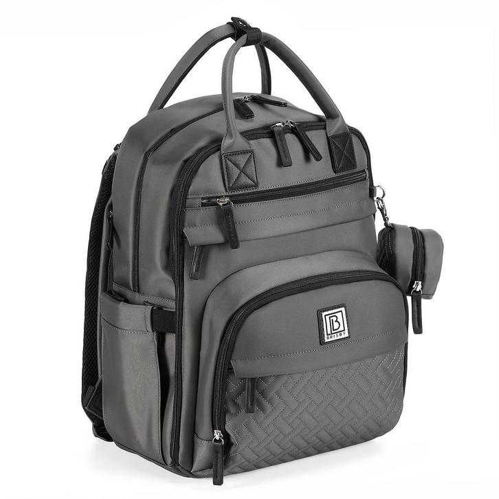 Brisby Premium Luiertas – Verzorgingstas SET - GRIJS, Kinderen en Baby's, Luiertassen, Rugzak, Nieuw, Ophalen of Verzenden