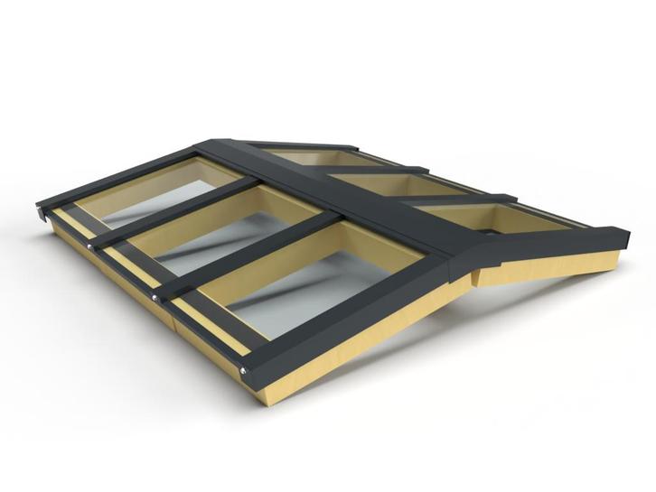 Zelfbouw lichtstraat 6 vak zadeldak 2250x1920mm-Gelaagd enke, Doe-het-zelf en Verbouw, Overige Doe-het-zelf en Verbouw, Nieuw