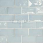 Handvorm wandtegel 6,5x13 licht blauw soft glans wandtegel, Nieuw, Ophalen of Verzenden, 10 m² of meer, Wandtegels