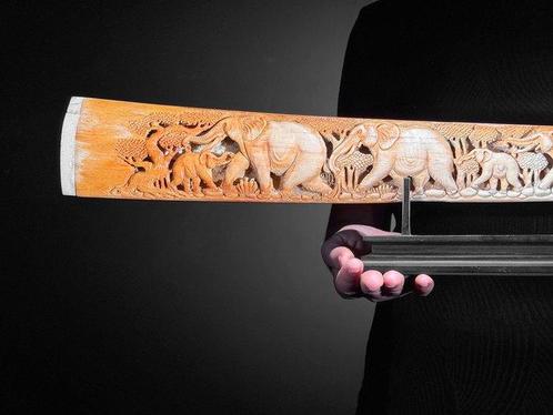 Authentieke, grote handgesneden zwaardvis - Savannah, Antiek en Kunst, Kunst | Designobjecten