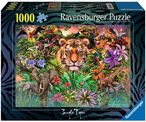 Jungle Tiger Puzzel (1000 stukjes) | Ravensburger - Puzzels, Hobby en Vrije tijd, Denksport en Puzzels, Nieuw, Verzenden