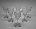 Wijnglas (6) - 1800-1850 - Set Luikse Wijnglazen, Antiek en Kunst, Antiek | Glas en Kristal
