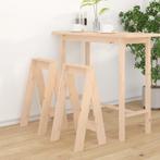 vidaXL Krukken 2 st 40x40x75 cm massief grenenhout, Huis en Inrichting, Stoelen, Verzenden, Nieuw, Bruin
