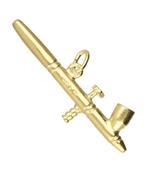 Gouden Airbrush pistool kettinghanger, Verzenden, Nieuw
