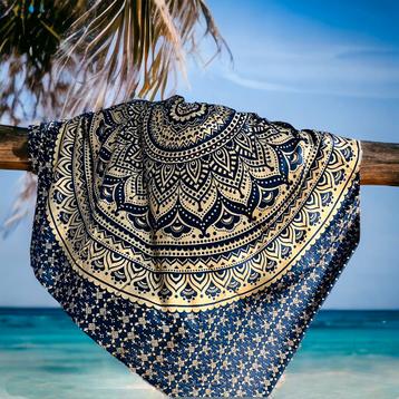 Moederdag TIP strandlaken SPREI DECO mandala blauw turquoise beschikbaar voor biedingen