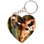 Sleutelhanger hartje 5x5cm - Giraffe - Uitgestrekte Nek NIEU, Verzamelen, Sleutelhangers, Ophalen of Verzenden, Nieuw