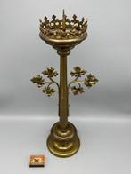 Authentieke 50 cm hoge kandelaar - Kandelaar - Messing
