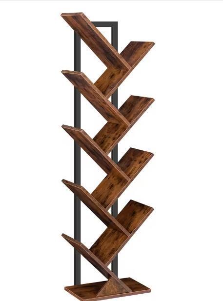 Hoge 9-Laags Boomboekenplank – Vloerstaande Kast, Huis en Inrichting, Kasten | Boekenkasten, Nieuw, Verzenden