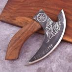 Kitchen Knife with Pizza Cutter - Tafelmes (2) - Hout, Staal