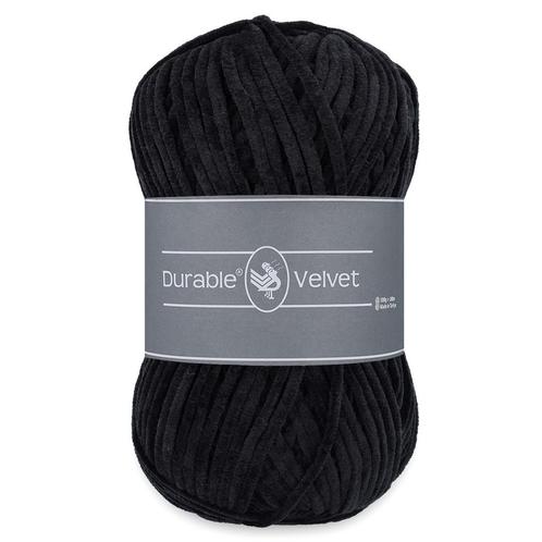 Durable Velvet - 325 black - Chenille Garen, Hobby en Vrije tijd, Breien en Haken, Ophalen of Verzenden