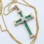 Ketting met hanger - 14 karaat Geel goud - 1.20ct. tw.