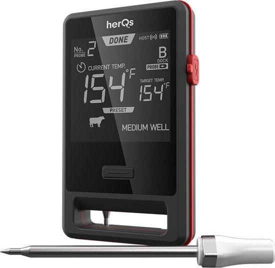 2dekans | herQs - Pin PRO - BBQ thermometer –, Doe-het-zelf en Verbouw, Meetapparatuur, Zo goed als nieuw, Ophalen of Verzenden
