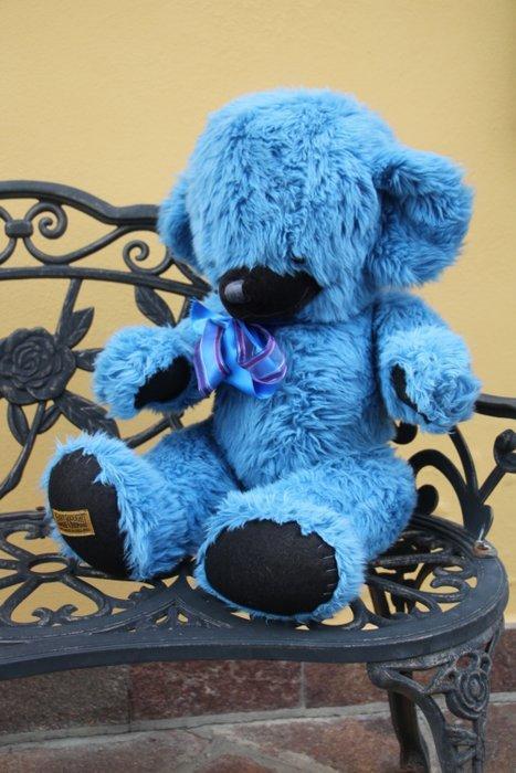 Merrythought: Cheeky reuzen uitvoering met muziekwerk, blauw, Antiek en Kunst, Antiek | Speelgoed