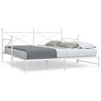 vidaXL Slaapbank met onderschuifbed zonder matras 100x190 cm, 100 cm, Eenpersoons, Verzenden, Wit