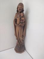Snijwerk, Madonna mit Kind auf dem Arm - Handarbeit - 58 cm, Antiek en Kunst